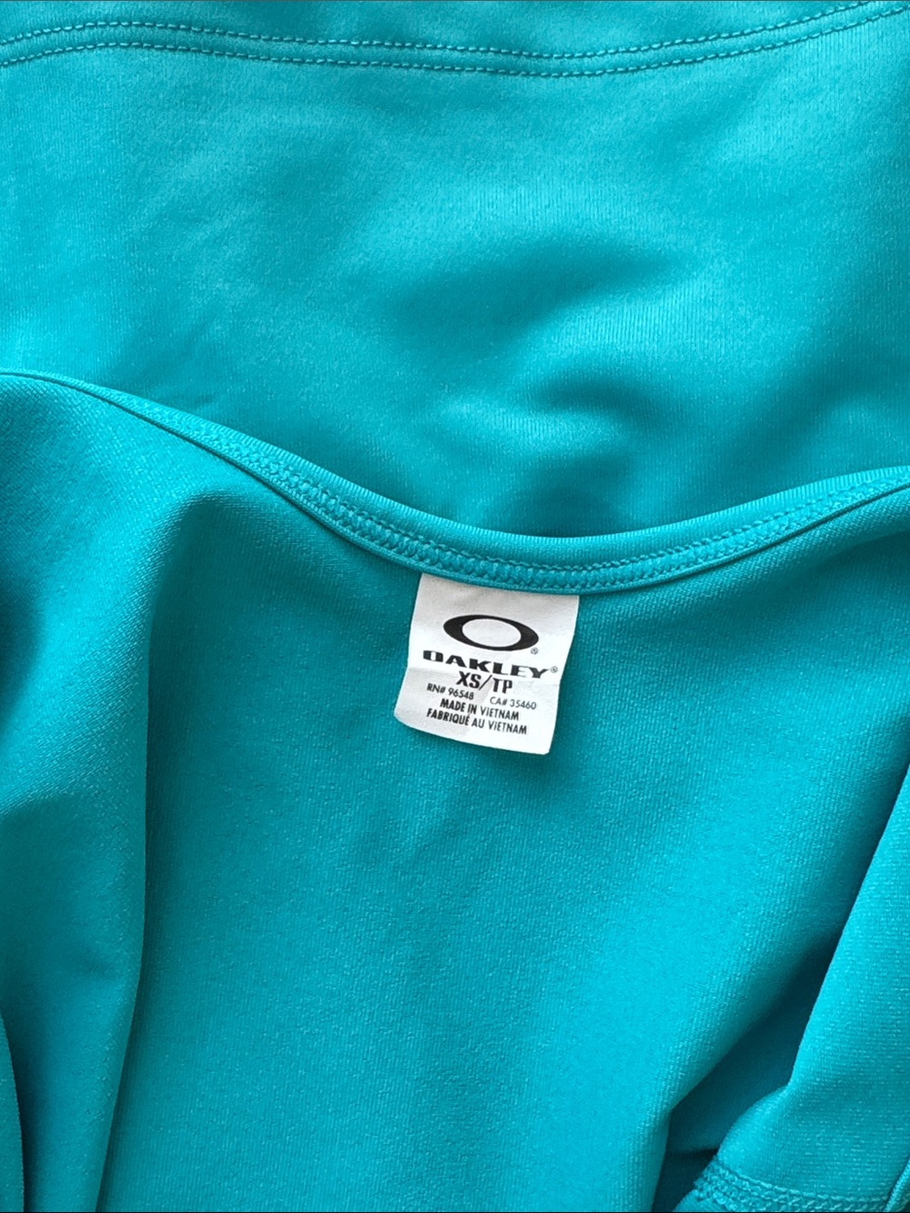 Oakley Teal Geometric Racerback Tank - Picture 2 of 4